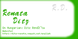 renata ditz business card